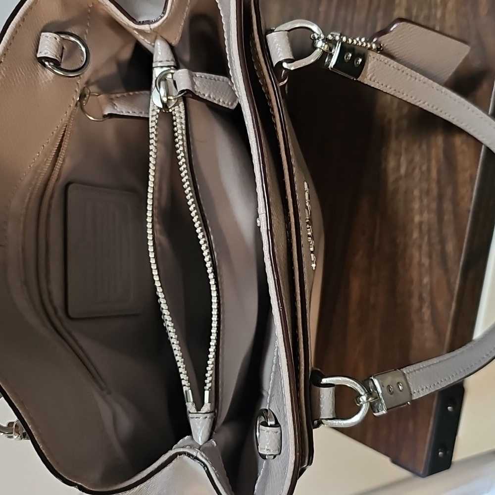 Coach Beige Leather Minetta Satchel - Picture 10 of 10